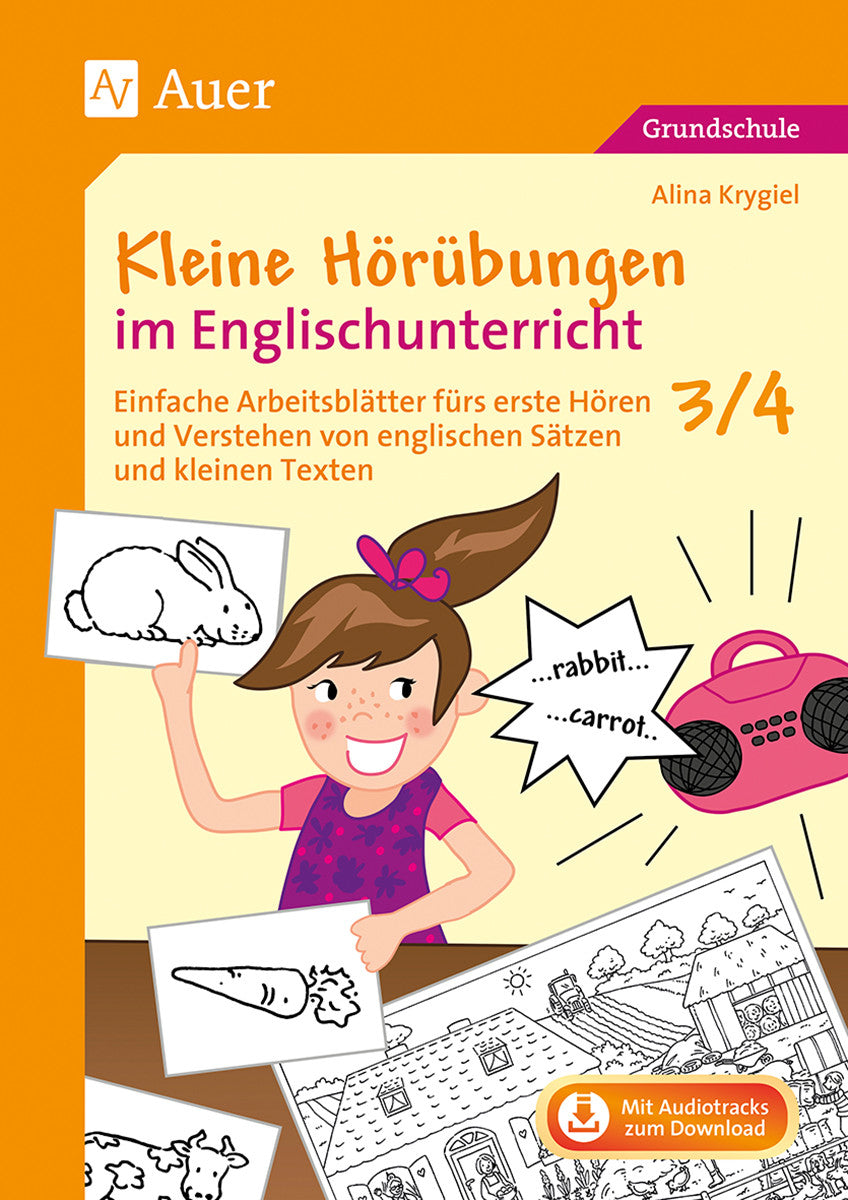 Originalcover: Kleine Hörübungen im Englischunterricht – Klasse 3/4 – Auer Verlag