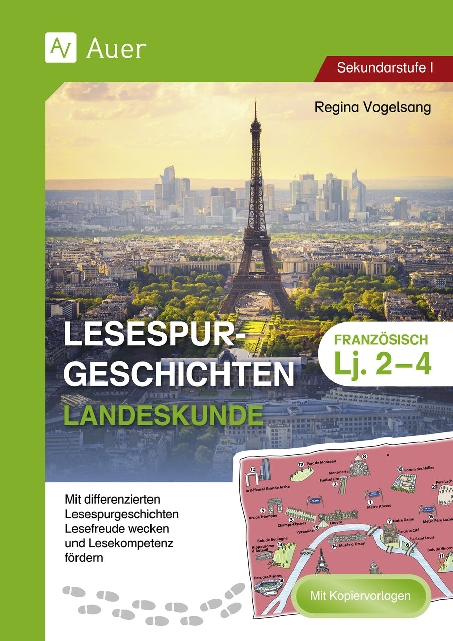 Buchcover: Lesespurgeschichten Französisch Landeskunde Lj. 2–4 – Auer Verlag
