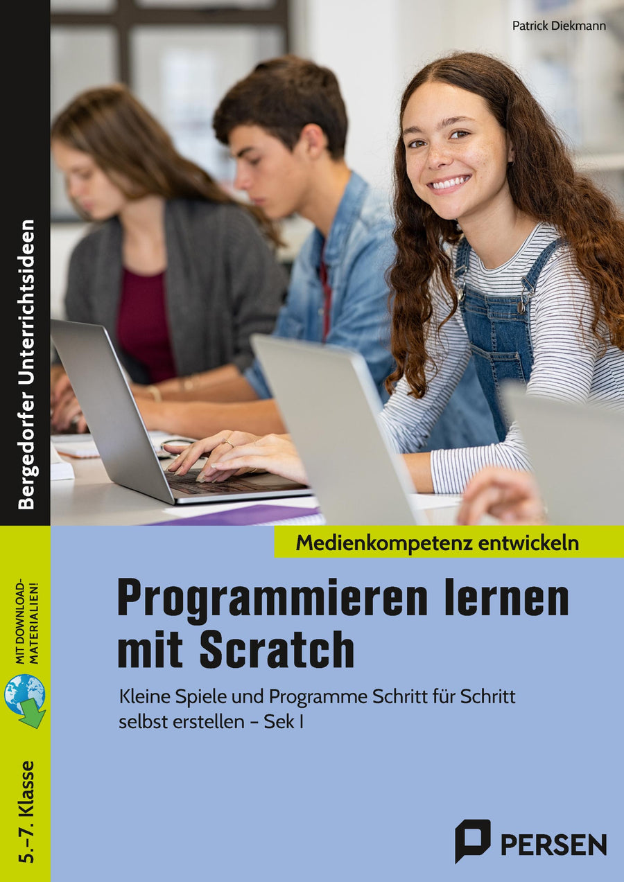 Buchcover: Programmieren lernen mit Scratch – Klasse 5–7 – Persen Verlag