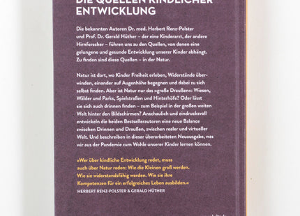 Buchrückseite: Wie Kinder heute wachsen – Natur als Entwicklungsraum