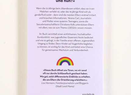 Rückseite: Queere Kinder – Orientierung für Eltern und Familien