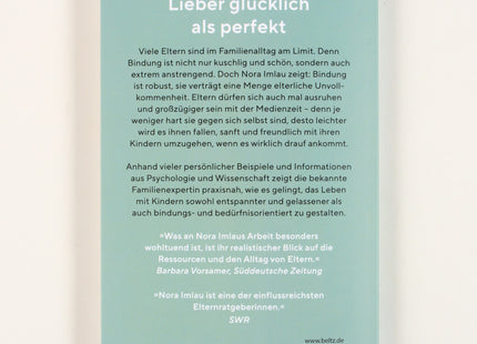 Buchrückseite: Bindung ohne Burnout – Eltern im Familienalltag entlasten