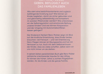 Buchrückseite: Auf die Flügel kommt es an – Kinder in die Selbstständigkeit begleiten