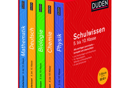 Duden Schulwissen 5. bis 10. Klasse, 5 Bde.