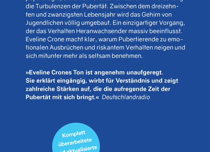 Buchrückseite: Das pubertierende Gehirn – Pubertät verstehen als Eltern