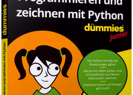 Buchcover: Programmieren und zeichnen mit Python für Dummies Junior von Claudia Ermel und Olga Runge, zweite Auflage