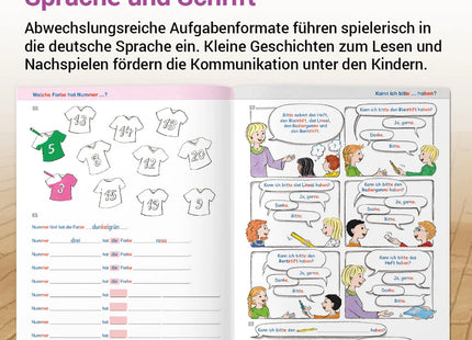 Willkommen in Deutschland – Deutsch als Zweitsprache I, Klasse 2–6 – Verlagsansicht mit Aufgabenbeispielen