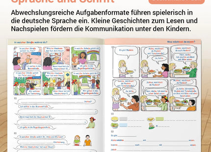 Willkommen in Deutschland – Deutsch als Zweitsprache II, Klasse 2–6 – Verlagsansicht mit Aufgabenbeispielen