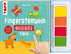 Fingerstempeln – Bastelblock Tiere mit Stempelkissen ab 4 Jahren