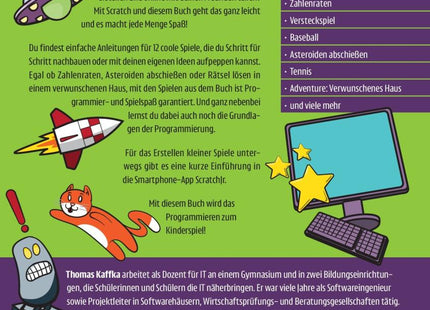 Rückseite: Spiele programmieren mit Scratch aus der Reihe mitp für Kids