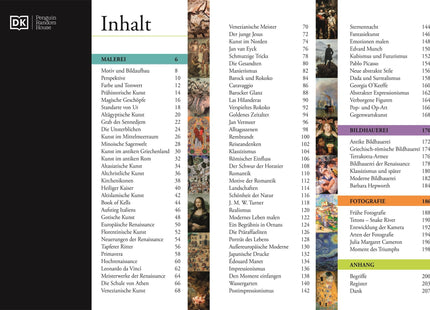 Blick ins Buch – Inhaltsübersicht von Kunst für clevere Kids