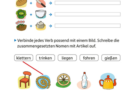 Blick ins Heft – zusammengesetzte Nomen bilden