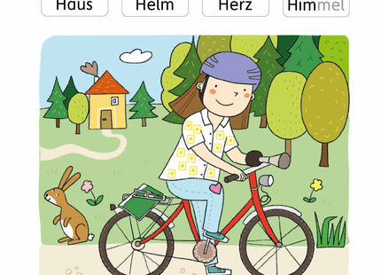 Blick ins Heft – Wörter lesen und im Bild wiederfinden