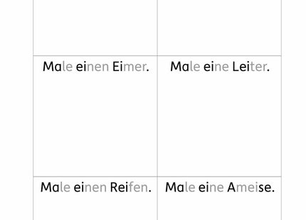 Blick ins Heft – kurze Sätze lesen und zeichnerisch umsetzen