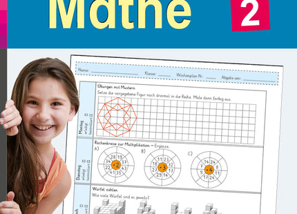 Buchcover: Wochenplan Mathe – Klasse 2 | Kopiervorlagen mit Lösungen