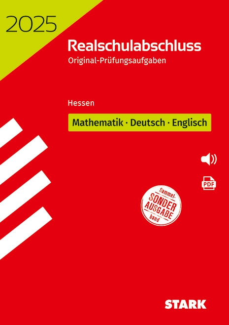 Original-Prüfungen Realschulabschluss 2025 - Mathematik, Deutsch, Englisch - Hessen