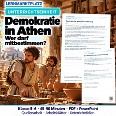 Athen: Demokratie mit Grenzen – Unterrichtseinheit mit Quellenarbeit (Klasse 5–6)