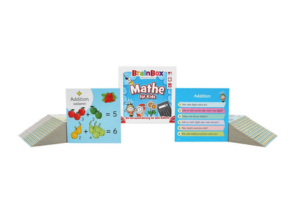 BrainBox – Mathe für Kids – Beispielkarten zur Addition mit Fragen auf der Rückseite