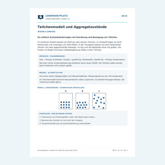 Teilchenmodell und Aggregatzustände – kostenloses Chemie-Arbeitsblatt mit Lösungen (PDF)