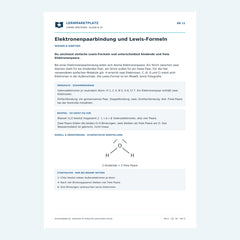 Elektronenpaarbindung und Lewis-Formeln – kostenloses Chemie-Arbeitsblatt mit Lösungen (PDF)