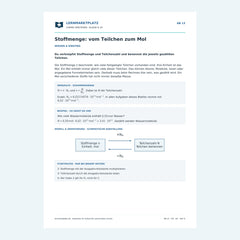 Stoffmenge: vom Teilchen zum Mol – kostenloses Chemie-Arbeitsblatt mit Lösungen (PDF)