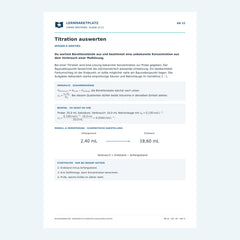 Titration auswerten – kostenloses Chemie-Arbeitsblatt mit Lösungen (PDF)