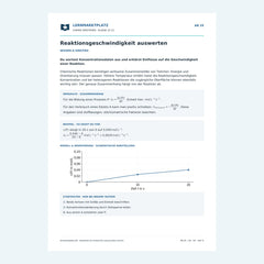 Reaktionsgeschwindigkeit auswerten – kostenloses Chemie-Arbeitsblatt mit Lösungen (PDF)