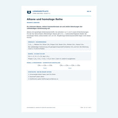 Alkane und homologe Reihe – kostenloses Chemie-Arbeitsblatt mit Lösungen (PDF)