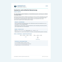 Isomerie und einfache Benennung – kostenloses Chemie-Arbeitsblatt mit Lösungen (PDF)