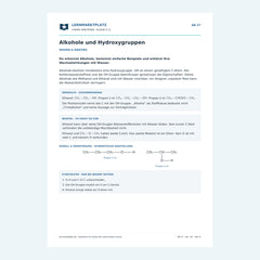 Alkohole und Hydroxygruppen – kostenloses Chemie-Arbeitsblatt mit Lösungen (PDF)