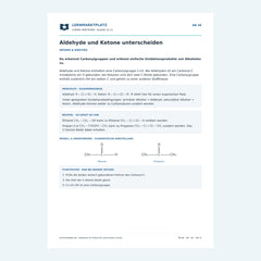 Aldehyde und Ketone unterscheiden – kostenloses Chemie-Arbeitsblatt mit Lösungen (PDF)
