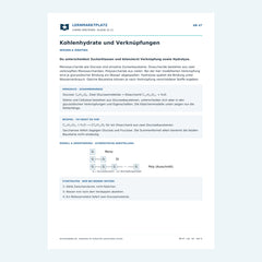 Kohlenhydrate und Verknüpfungen – kostenloses Chemie-Arbeitsblatt mit Lösungen (PDF)