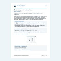 Chromatografie auswerten – kostenloses Chemie-Arbeitsblatt mit Lösungen (PDF)