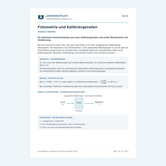 Fotometrie und Kalibriergeraden – kostenloses Chemie-Arbeitsblatt mit Lösungen (PDF)