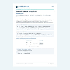 Ionennachweise auswerten – kostenloses Chemie-Arbeitsblatt mit Lösungen (PDF)