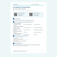 Spanisch: Un cambio en la excursión – Basis – Hörverstehen A2 mit Lösungen (PDF)