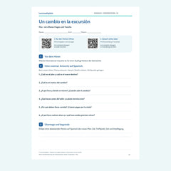 Spanisch: Un cambio en la excursión – Plus – Hörverstehen A2 mit Lösungen (PDF)