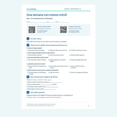 Spanisch: Una semana con menos móvil – Basis – Hörverstehen B1 mit Lösungen (PDF)