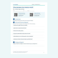 Spanisch: Una semana con menos móvil – Plus – Hörverstehen B1 mit Lösungen (PDF)