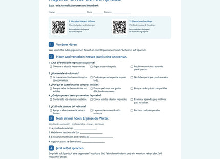 Vorschau Arbeitsblatt Reparar antes de reemplazar, Basis, B2