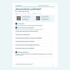 Spanisch Hörverstehen B2: ¿Recomendación o publicidad? – Plus