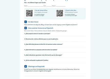 Vorschau Arbeitsblatt ¿Todo tiene que pasar por una app?, Plus, B2
