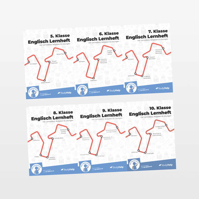 Englisch Lernhefte Set für die SEK 1