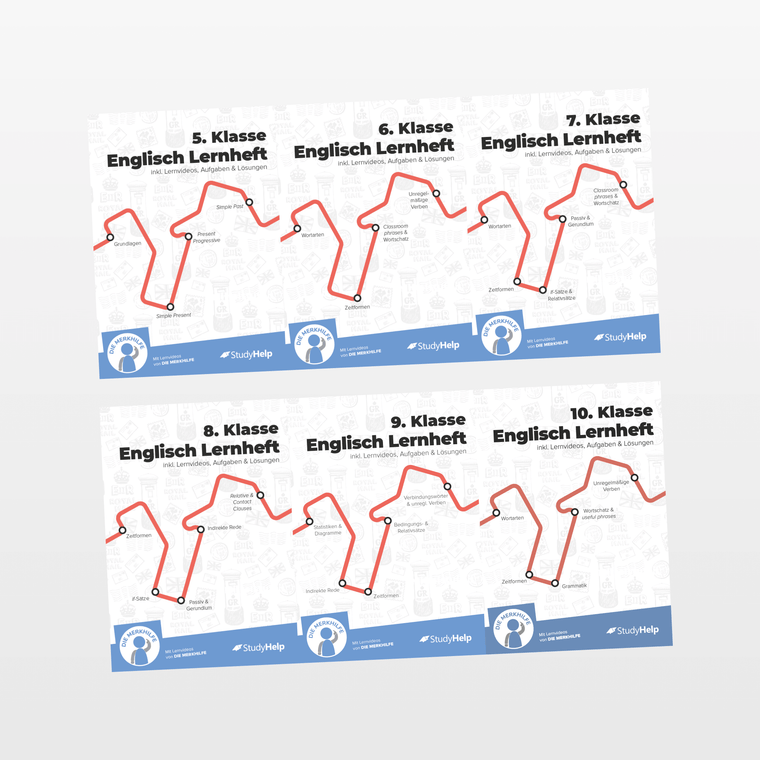 Englisch Lernhefte Set für die SEK 1
