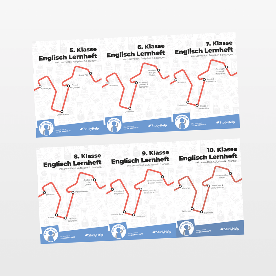 Englisch Lernhefte Set für die SEK 1