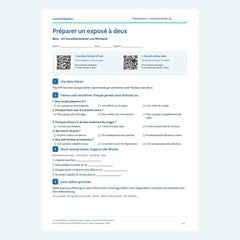 Französisch Hörverstehen B1: Préparer un exposé à deux – Basis mit Lösungen
