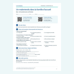 Französisch Hörverstehen B1: Un malentendu dans la famille d’accueil – Basis mit Lösungen