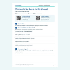 Französisch Hörverstehen B1: Un malentendu dans la famille d’accueil – Plus mit Lösungen
