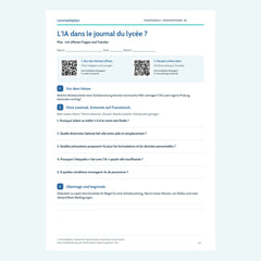 Französisch Hörverstehen B2: L’IA dans le journal du lycée ? – Plus mit Lösungen