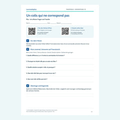 Französisch Hörverstehen B1: Un colis qui ne correspond pas – Plus mit Lösungen